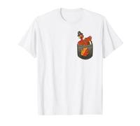 Pocket Turkey Pilgrim Funny Thanksgiving Day Fall Autumn Value Graphic T-Shirt, Men, White, M