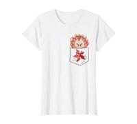 Pocket Turkey Pilgrim Funny Thanksgiving Day Fall Autumn Value Graphic T-Shirt, Women, White, M