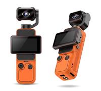 Pocket Vlog Camera Handheld Gimbal with 1.97-Inch Rotatable Screen，Orange | 4K/120fps Video,Gimbal Stabilised, Wireless Link, Touch Screen, Heat Dissipation, Ultra Compact,No Memory card