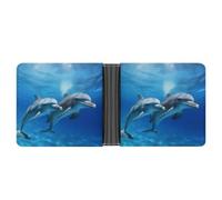 Pocket Wallet, Dolphins In The Printed Multifunctional Wallet,simple Travel Wallet,unisex Wallet, black, One Size, Contemporary