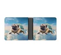 Pocket Wallet, Funny Turtle Pug Dog In The Printed Multifunctional Wallet,simple Travel Wallet,unisex Wallet, black, One Size, Contemporary