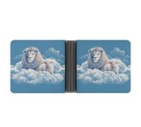 Pocket Wallet, Lamb With A Lion On The Clouds Printed Multifunctional Wallet,simple Travel Wallet,unisex Wallet, black, One Size, Contemporary