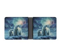 Pocket Wallet, Polar Bears Northern Lights Printed Multifunctional Wallet,simple Travel Wallet,unisex Wallet, black, One Size, Contemporary