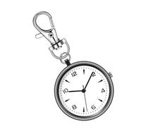 Pocket Watch - 8.2x4x0.7cm Round Key Chain Clip Watch, Portable Unisex Quiet Clock | Unisex Portable Quiet Clock For Home Workplace School Stainless Steel Pocket Watches For Women Men Outdoor Backpack
