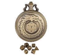 Pocket Watch Case Cube - Watch Cube Set, Table Cube Holder | Metal Cube Pocket Watch Case Protective Pocket Size Design, Lightweight Portable Accessories for Travel, Gamers and Collectors, bronze, see