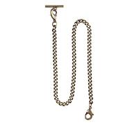 Pocket Watch Chain Bracelet 14.7" (37.5 cm), Vintage Metal Alloy Pocket Watch Chain for Men/Ladies-Gold, CH1-brown, Vintage