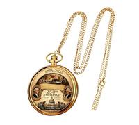 Pocket Watch Chain Set - Vintage American 250th Movement Accessory, Retro Hand Clock Jewelry | Classic Quartz Movement Analog Display Antique Style Hanging Watch Elegant Collectible Gift with M