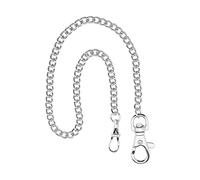 Pocket Watch Chain Vest Chain Albert with Lobster Clasp 14.5 Inch Classic Metal Plating Hanging Watch Chain, Silver