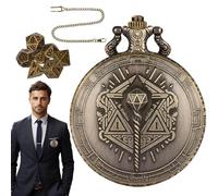 Pocket Watch Dice Set, Dice Pocket Watch | Polyhedral Toy Portable Set, 7-Piece Metal Board Game, Tiny Steampunk, Role-Playing Game Accessories