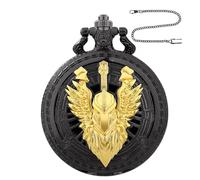 Pocket Watch House Cube Set - Vintage alloy case with engraving for seven cubes, enhances role-playing flow, inspires group stories, great family board games and travel activity