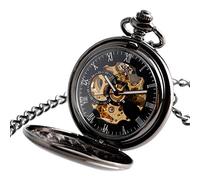 Pocket Watch Men Women Nurse Clock Automatic Mechanical Pocket Watch Hollow Circle Smooth Case Skeleton Antqiue Fob Time Chian Gifts