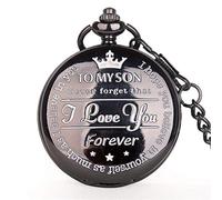 Pocket Watch Pocket Watch to My Son Movie The Lion King Cover Pendant Quartz Men Necklace Chain Clock Gifts for Boys Son Gift for Birthday Christmas Fathers Day