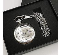 Pocket Watch Pocket Watch to My Son Movie The Lion King Cover Pendant Quartz Men Necklace Chain Clock Gifts for Boys Son Gift for Birthday Christmas Fathers Day