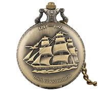 pocket watch, Retro pocket watch,Mechanical Pocket Watch with Chain Pocket Watch Classic Vintage Pendant Watch, steam Punk Bronze Sailing Quartz Pocket Watch Necklace Clock Pendant Vintage Watches Cha