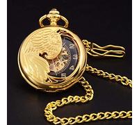 pocket watch, Retro pocket watch,Mechanical Pocket Watch with Chain Pocket Watch Necklace with Chain,Mechanical Pocket Watch Unisex Carving Design Hand Wind Classic Elegant Skeleton Fashion Pocket Wat