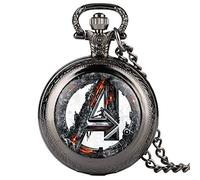 pocket watch, Retro pocket watch,Vintage Quartz Pocket Watch Fashion Black Mens Pocket Watch, Pattern Pocket Watches for Boys, Unique Necklace Pendant Pocket Watch for Teenager -,Personalised Watch