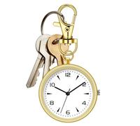 Pocket Watch - Round Key Chain Clip Watch | Key-Chain Portable Pocket | - | Unisex Portable Quiet Clock for Home Workplace School Women Travel Outdoor Backpack Men