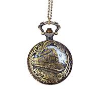 Pocket Watch Vintage Hollow Embossed Pocketwatchs wiht Chain Dial Necklace Clock Pendant Gift for Anniversary (Color : 1)