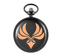 Pocket Watch Vintage Smooth Quartz Pocket Watch Classic Fob Watch with Short Chain for Anime Game Pocket Watch Genshin Impact Wind Element Pointer Classic Vintage Style Pocket Watch Quartz Movement Me