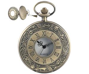 Pocket Watches for Men - Antique Mechanical Roman Numerals Watch, Retro Hand-Winding Watch | Smooth Opening Detail, Timeless Present Advantage, Use on Event Occasions and Ceremo