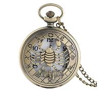 Pocket Watches Mechanical Pocket Watch for Men Women Engraved Case Arabic Numerals with Chain Men's Women's