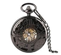 Pocket Watches Mechanical Pocket Watch Steampunk for Men Antique Bronze Roman Numerals Men's Women's