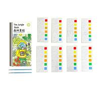 Pocket Watercolor Painting Book Watercolor Paint Bookmarks Kit Pocket Book-Kids Travel Kit Painting Book Bookmarks to Paint Christmas Gifts