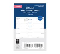 Filofax Week on Two Pages Diary Pocket 2025 English