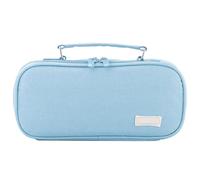 Pocket with Large Pencil - School Pencil Bag, Polyester Pencil Set | Bag with Multiple Layers | Pencil Bag with Multiple Compartments in the Interior and Multifunctional, blue, riferimento