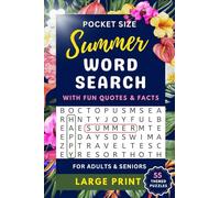Pocket Word Search Travel Size: Compact Book 4x6" - 55 Summer Themed Puzzles with Joyful Quotes and Fun Facts for Adults, Seniors - 900 Simple Words ... Size Words Search Books 4x6" for Travel)