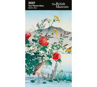 Pocket Year Planner 2027 - British Museum Camellia and Crane Design Stylish Diary