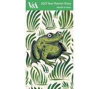 Pocket Year Planner 2027 - V&A Frog Tile William De Morgan Design Stylish Diary