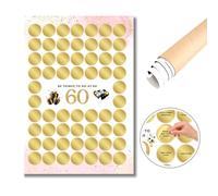 PocketBox Gifts 60th Birthday Scratch-Off Bucket List Poster Gift for Women: Fun & Meaningful Challenges for Her, Mum, Aunt, Sister, Friend - Birthday Gifts for Her