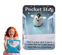 Pocketed Huged Turtle - 4cm Animal Card Toy, Cute Inspirational Keepsake, Miniature Greeting Companion | Thinking Of You Social Emotional Learning Tool Preschoolers Toddlered Birthday Adults Gift Well