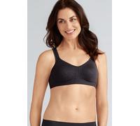 Pocketed Mastectomy Bra 'Mona' by Amoena - Non-Wired Soft Cup Bra - BLACK