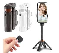 Pocketflex Mini Tripod, Pocket Flex Mini Tripod, 360° Rotation Selfie Stick With Remote, Common To All Mobile Phones, Pocketflex Mini Quadruped 2025 (Black+White)
