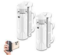 Pocketflex Mini Tripod, Pocket Flex Portable Selfie Stick, Bluetooth 5.2 Chip Remote Selfie Stick, for Selfies, Vlogs, Landscape Photography (White*2)