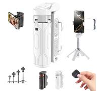 Pocketflex Mini Tripod, Portable Mini Handheld Tripod, Selfie Stick Tripod 360, Phone Tripod with Detachable Remote, Retractable One-Touch Push Button Switch (White)