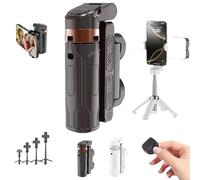 Pocketflex Mini Tripod, Portable Mini Handheld Tripod, Selfie Stick Tripod 360, Phone Tripod with Detachable Remote, Retractable One-Touch Push Button Switch (Black)