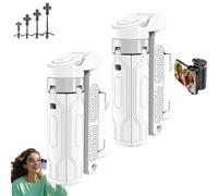 Pocketflex Mini Tripod, Razunoth Tripod Mini JJ02, Tripod JJ02 Pocketflex, Foldable Selfie Stick Tripod, 360° Rotation Mini Cell Phone Assisted Selfie Stick (White*2)