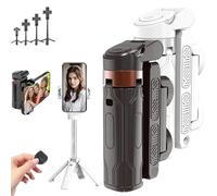 Pocketflex Mini Tripod, Tripod Jj02 Pocketflex, Razunoth Tripod Mini Jj02, Pocketflex Tripod with Detachable Remote Control, Foldable 360° Rotation Mini Cell Phone Assisted Selfie Stick (Black+White)