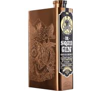 Pocketful Of Stones Dr Squid Cornish Gin, Copper Flask, 70cl, 40% ABV | Real Squid Ink, Black Gin Turns Pink With Tonic, Copper Flask, Vanilla, Sea Buckthorn, Lemon Peel, Gin Gift, G&T Or Mule