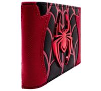 PocketGear Spider Hero Miles Man Shiny Suit Emblem Wallet Bi-Fold ID & Card Holder, Red