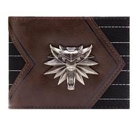 PocketGear The Wild Witcher Hunt School of The Wolf Emblem Wallet Bi-Fold ID & Card Holder, Brown