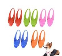 POCKETMAN 10-Pack 3-Mode LED Cat Dog Collar Light, Silicone Water-Splash-Resistant Clip-On Spotlight Flashing, Suitable for Large, Medium, and Small Dogs Night Outdoor Reflective Alert.