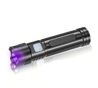 POCKETMAN 365nm UV Flashlight with 2 Modes Light - Rechargeable Mini Blacklight for Pet Urine Detection, Currency Authentication & Antique Verification