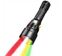 POCKETMAN 4-in-1 Multi-Color LED Flashlight High Lumen Magnetic Base Torch with 9 Modes for Outdoor Travel, Hiking, Night Fishing, Emergency Lighting