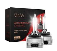POCKETMAN D1S HID Xenon Headlight Replacement Bulbs Headlight 4300K-8000k White with Metal Stents Base Car Headlight Lamps Head Lights 35W 12V Car Replacement Head Lights Lamps (2 Pack) (6000K, D1S)