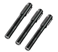 POCKETMAN LED Pen Torch Mini Flashlight Pocket Clip Waterproof Powered by by Type-C USB Charging for Outdoor Gear for Hiking, Camping, Hunting, Fishing (3 Pack)