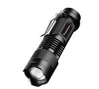 POCKETMAN Mini Flashlight 7W 300 lumens Portable Mini Q5 LED Flashlight Tactical Lamp LED Flashlight Adjustable Focus Zoomable Light for Gift, Hiking, Camping & Power Outage (1 Pack)